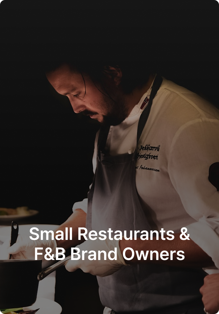 1인 소규모 식당 및 F&B 브랜드 운영자